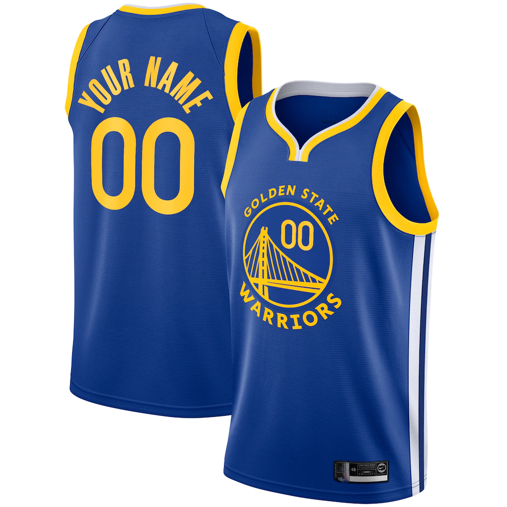 tocy Custom G.State Warriors Royal 2019-20 Swingman Jerseys - Icon