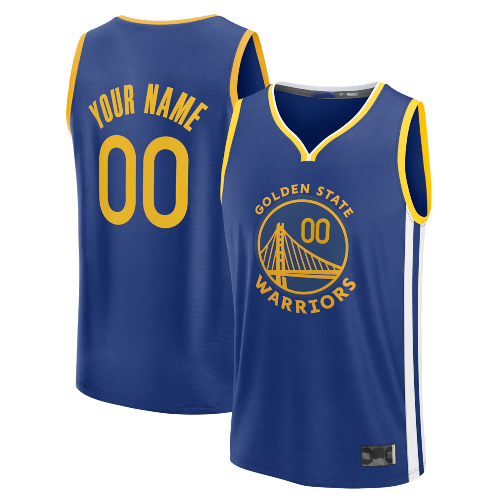 tocy Custom G.State Warriors Royal Fast Break Jerseys - Icon Edition