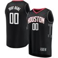 tocy Custom H.Rockets Black Fast Break Replica Stitched Jerseys-Statement Edition