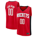 tocy Custom H.Rockets Red Fast Break Stitched Jerseys-Icon Edition
