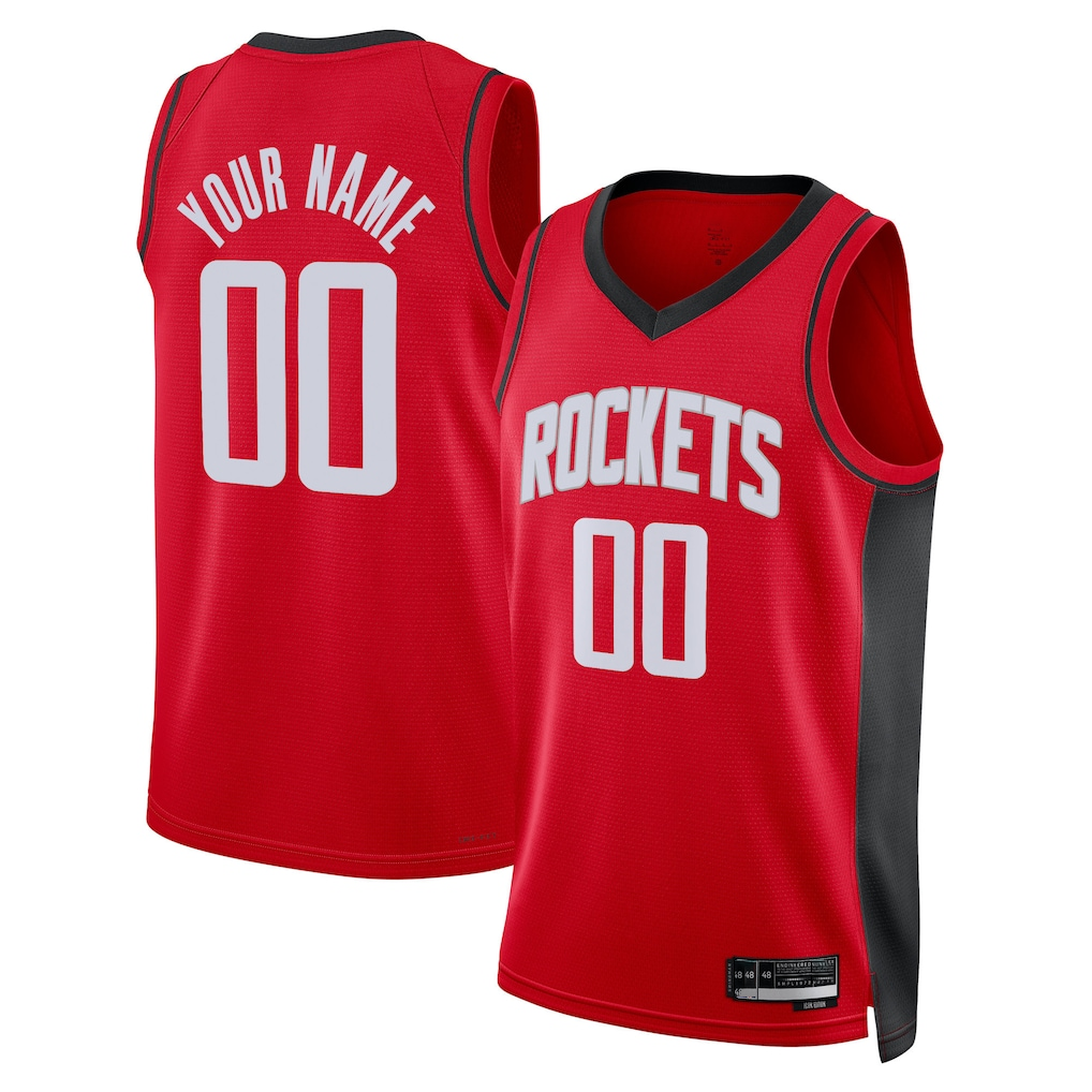 tocy Custom H.Rockets Red Swingman Stitched Jerseys-Icon Edition