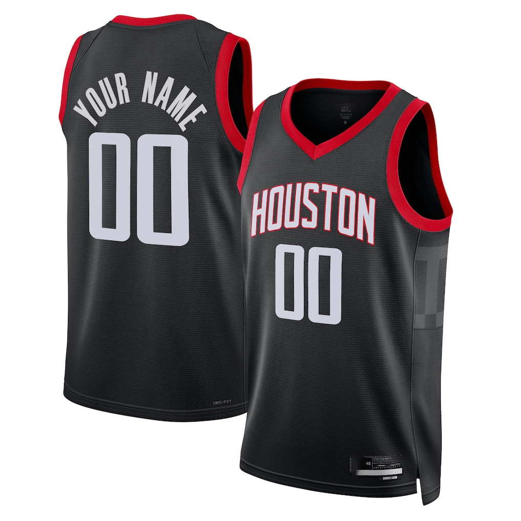 tocy Custom H.Rockets Black Swingman Stitched Jerseys-Association Edition