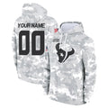 tocy Custom H.Texans Arctic Camo Salute to Service Hoodies Any Name & Numbers Stitched Jerseys