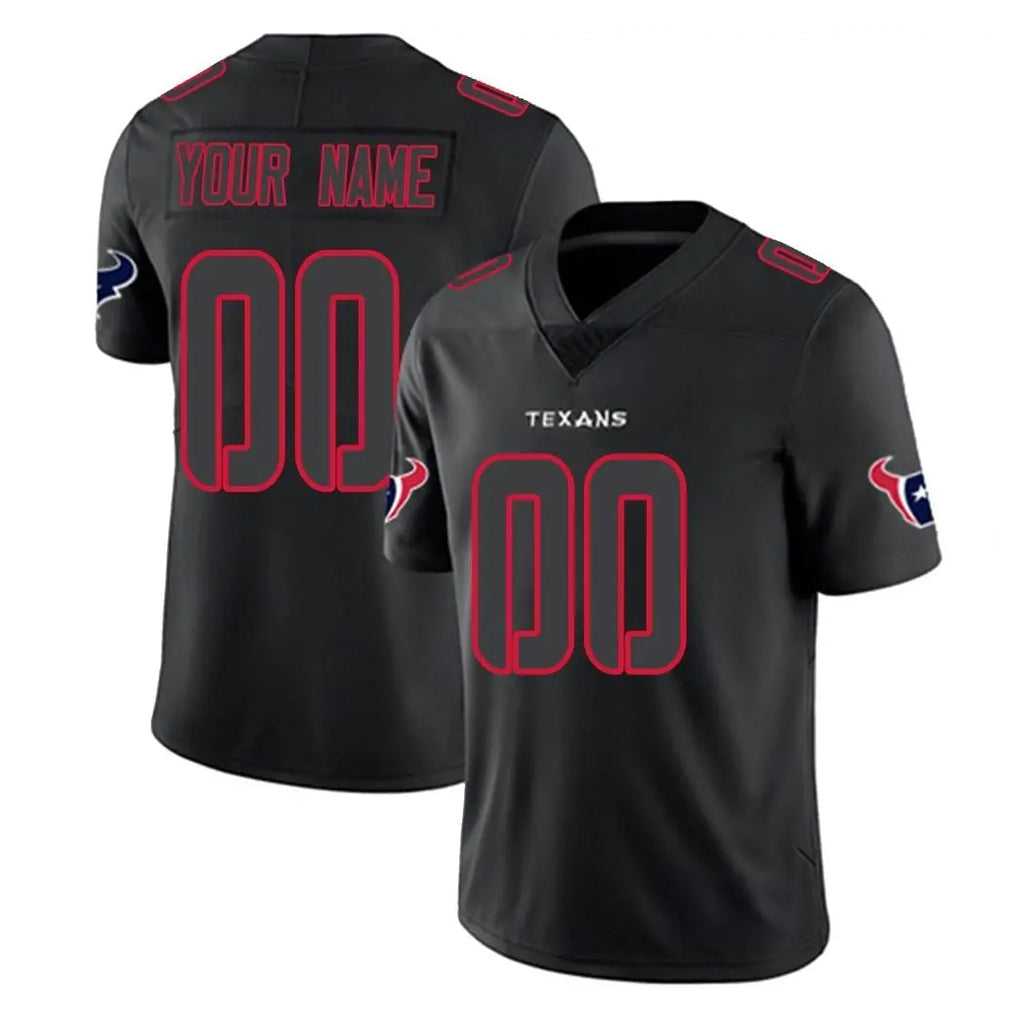 tocy Custom H.Texans Black Impact Limited Game Any Name & Numbers Stitched Jerseys