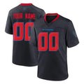 tocy Custom H.Texans Navy 2nd Alternate Home Game Any Name & Numbers Stitched Jerseys