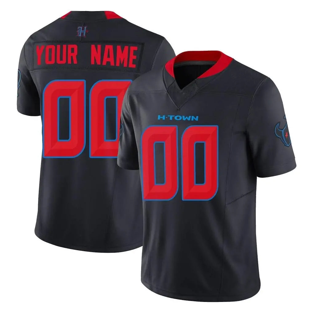 tocy Custom H.Texans Navy Limited 2nd Alternate Vapor F.U.S.E. Home Game Any Name & Numbers Stitched Jerseys