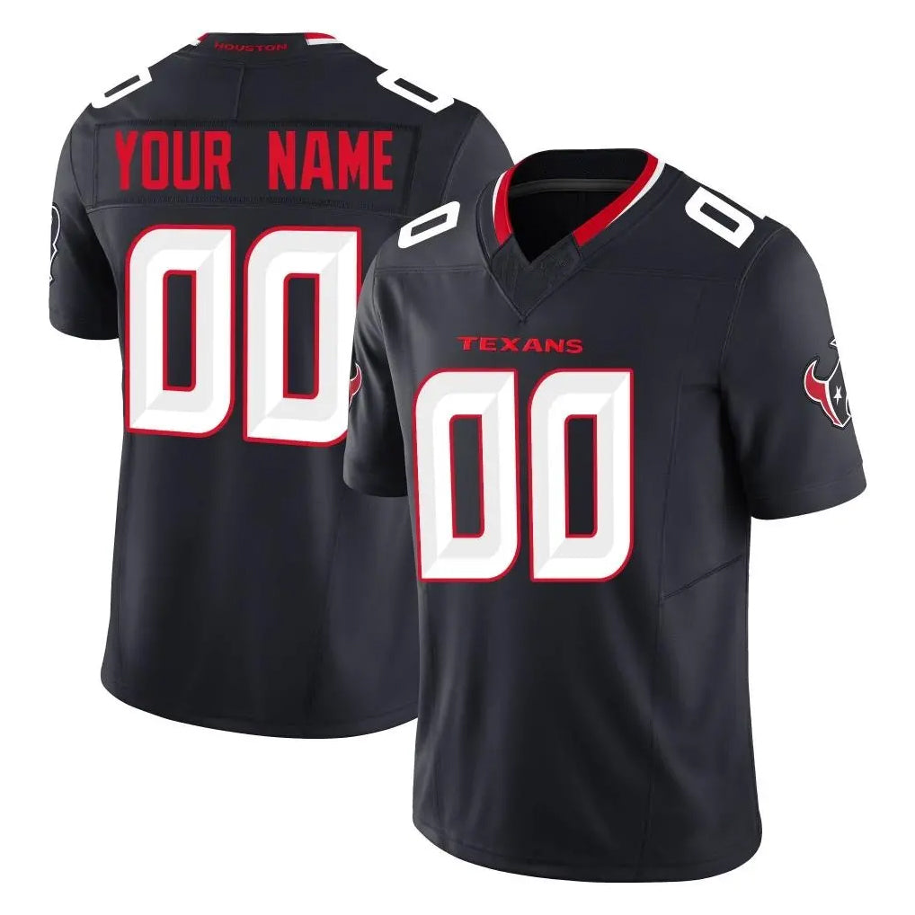 tocy Custom H.Texans Navy Limited Alternate Vapor F.U.S.E. Home Game Any Name & Numbers Stitched Jerseys