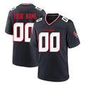 tocy Custom H.Texans Navy Team Home Game Any Name & Numbers Stitched Jerseys
