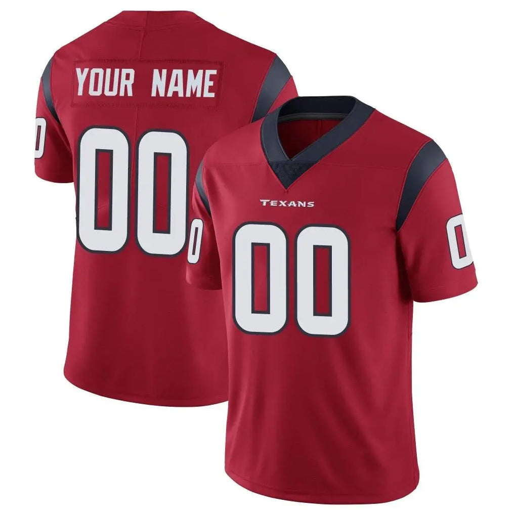 tocy Custom H.Texans Red Limited Vapor Untouchable Home Game Any Name & Numbers Stitched Jerseys