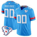 Tocy Custom H.Texans Rivalries Blue Jersey - All Stitched