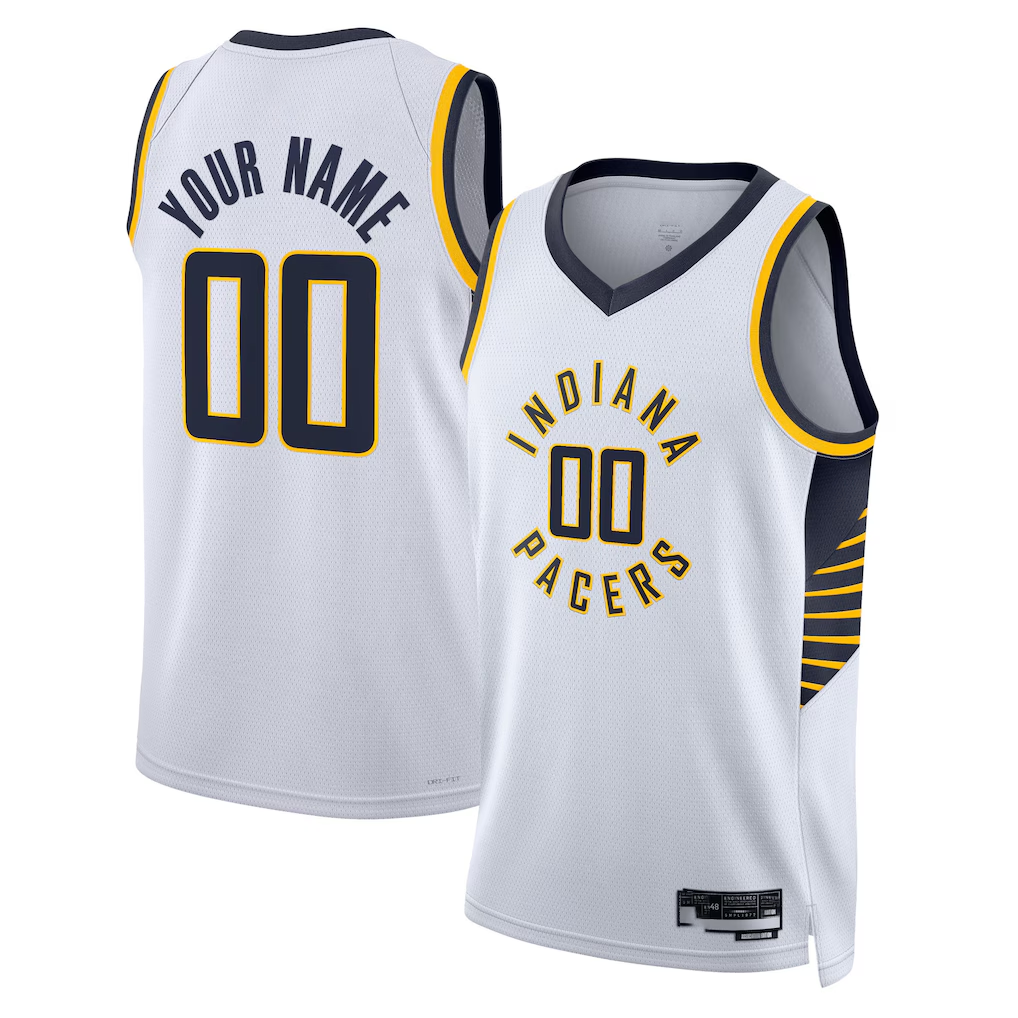 tocy Custom I.Pacers White Swingman Jerseys - Association Edition