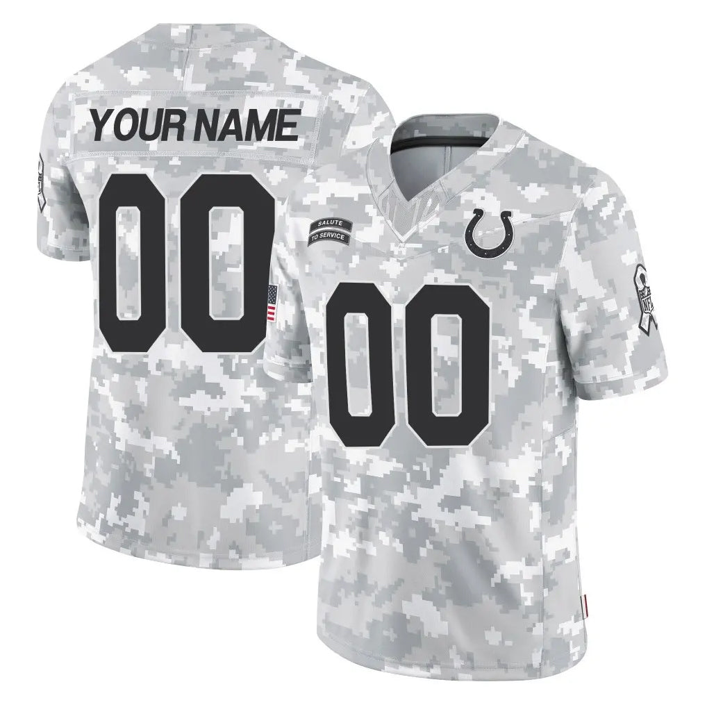 tocy Custom IN.Colts Arctic Camo Salute To Service Limited Game Any Name & Numbers Stitched Jerseys