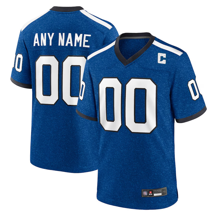 tocy Custom IN.Colts Blue Indiana Nights Replica Game Stitched Jersey