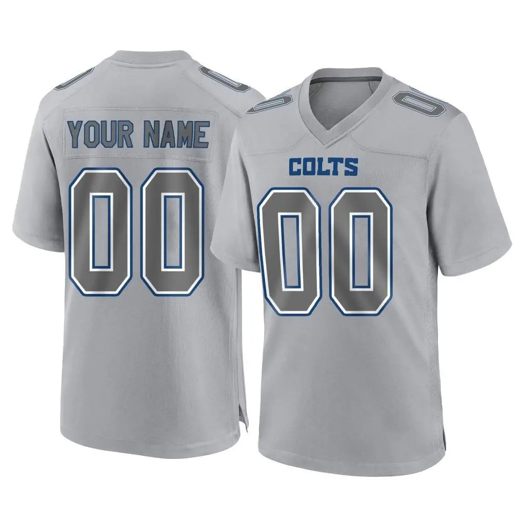 tocy Custom IN.Colts Gray Atmosphere Fashion Home Game Any Name & Numbers Stitched Jerseys