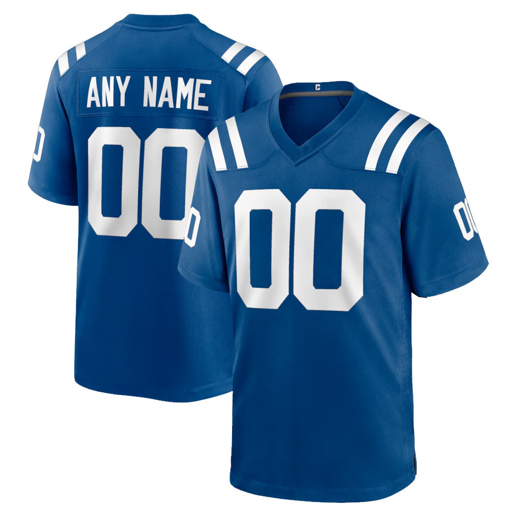 tocy Custom IN.Colts Royal Home Game Any Name & Numbers Stitched Jerseys