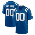 tocy Custom IN.Colts Royal Home Game Any Name & Numbers Stitched Jerseys