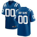 tocy Custom IN.Colts Royal Replica Home Game Stitched Jerseys