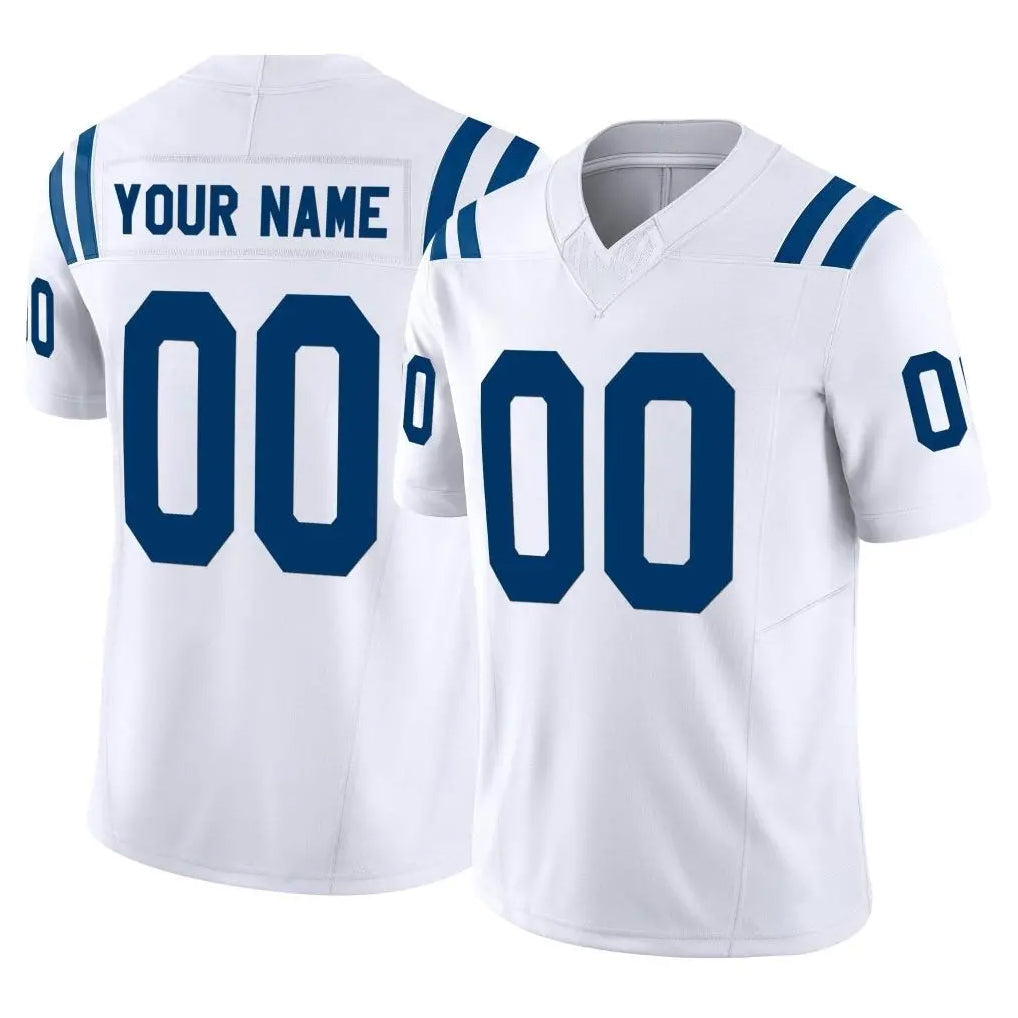 tocy Custom IN.Colts White Limited Vapor F.U.S.E. Home Game Any Name & Numbers Stitched Jerseys