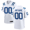 tocy Custom IN.Colts White Replica Home Game Stitched Jerseys