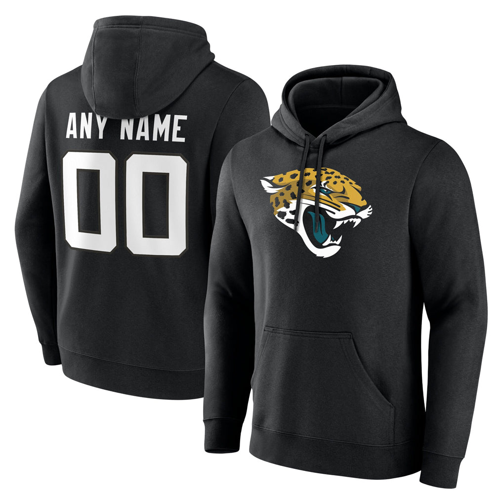 tocy Custom J.Jaguars Black Pullover Hoodies Limited Any Name & Numbers Stitched Jerseys