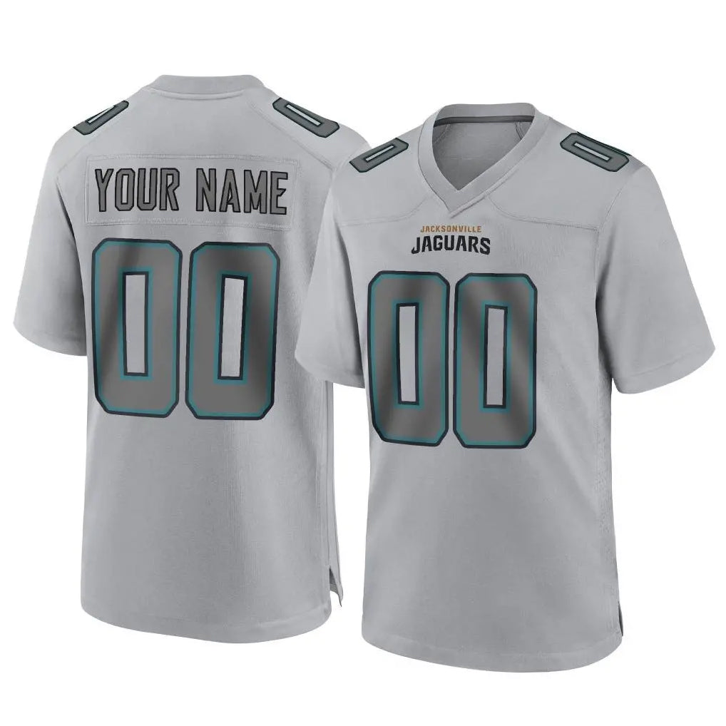 tocy Custom J.Jaguars Gray Atmosphere Fashion Home Game Any Name & Numbers Stitched Jerseys