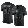 tocy Custom KC.Chiefs Black Limited Reflective Game Any Name & Numbers Stitched Jerseys