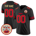 tocy Custom KC.Chiefs Black Limited Vapor F.U.S.E. Home Game Any Name & Numbers Stitched Jerseys