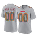 tocy Custom KC.Chiefs Gray Atmosphere Fashion Game Any Name & Numbers Stitched Jerseys