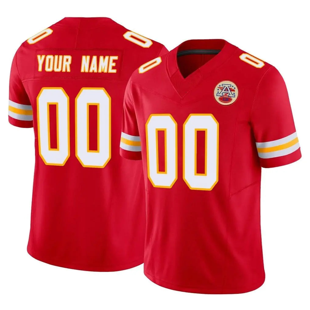 tocy Custom KC.Chiefs Red Limited Vapor F.U.S.E. Home Game Any Name & Numbers Stitched Jerseys