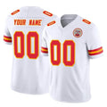tocy Custom KC.Chiefs White Limited Vapor F.U.S.E. Home Game Any Name & Numbers Stitched Jerseys