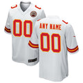 tocy Custom KC.Chiefs White Replica Game Stitched Jerseys