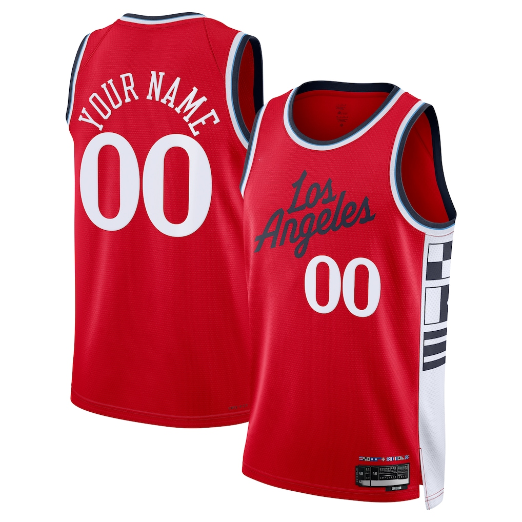 tocy Custom L.Clippers Red 2024-2025 Swingman Stitched Jerseys - Statement Edition