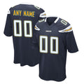 Johmsee Custom LA.Chargers Navy Game Stitched Jerseys