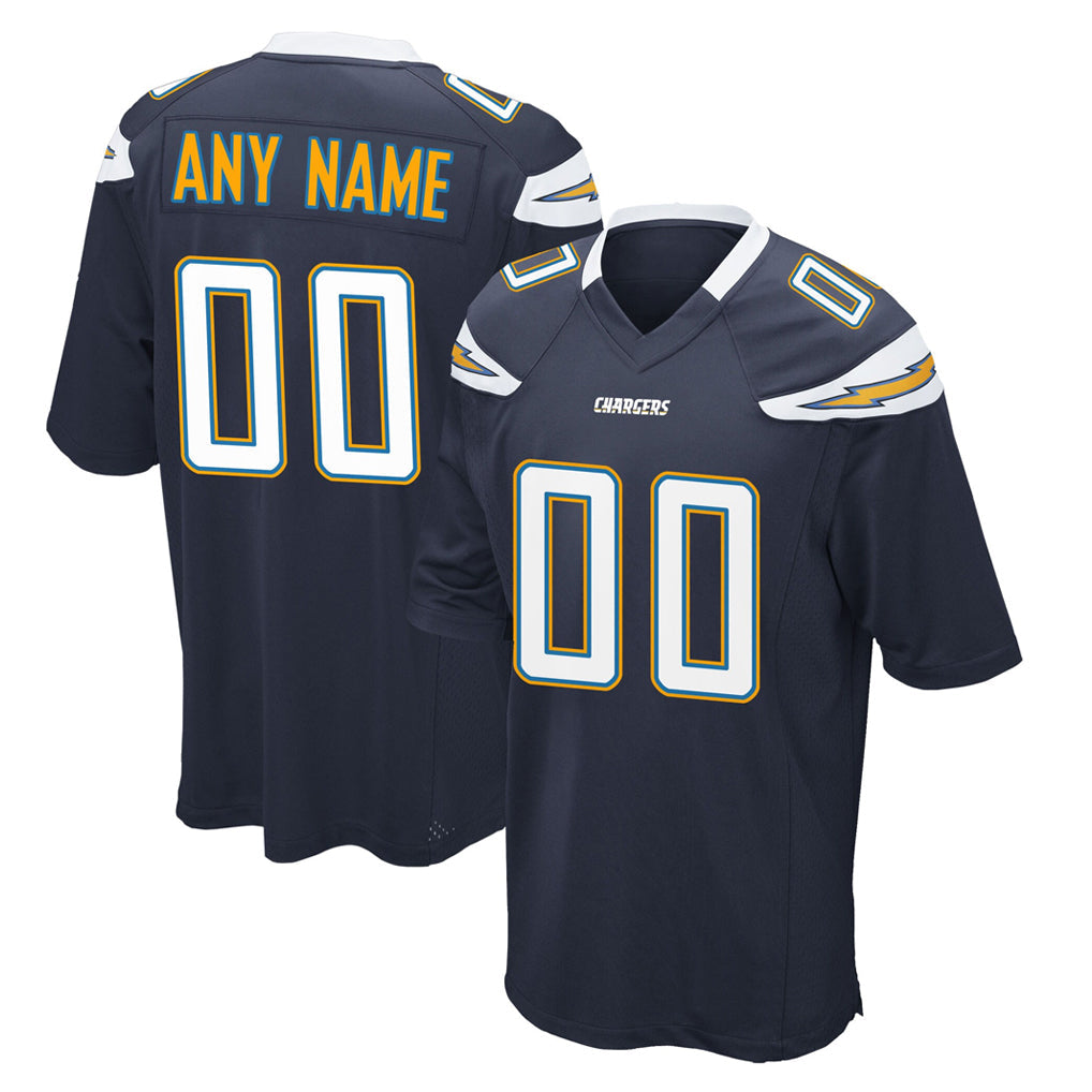 Johmsee Custom LA.Chargers Navy Game Stitched Jerseys