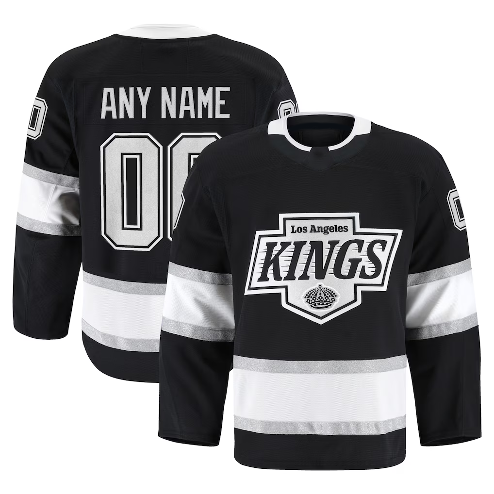Tocy Custom LA.Kings Black Home Authentic Pro Jerseys
