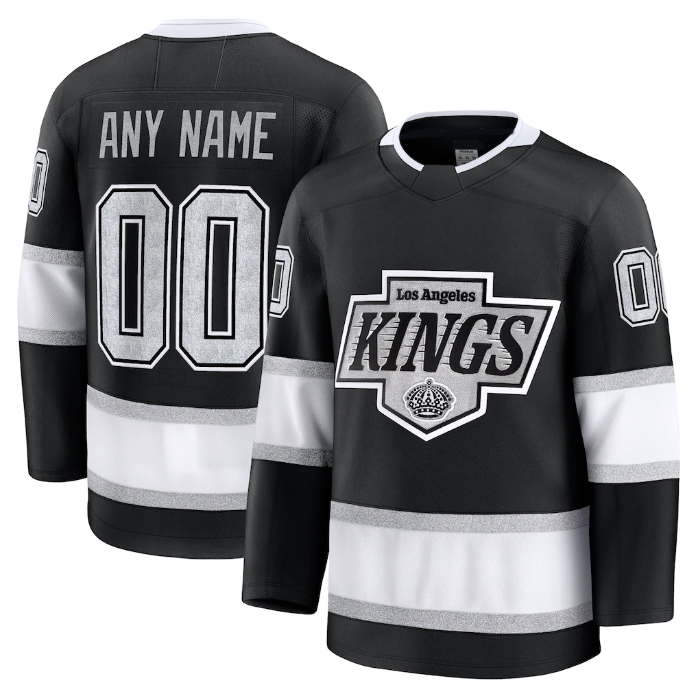 Tocy Custom LA.Kings Black Home Premium Jerseys