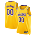 tocy Custom LA.Lakers Gold Swingman Stitched Jerseys - Icon Edition