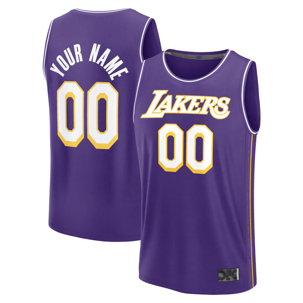 tocy Custom LA.Lakers Purple Fast Break Stitched Jerseys - Icon Edition