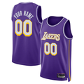 tocy Custom LA.Lakers Purple Swingman Stitched Jerseys - Statement Edition