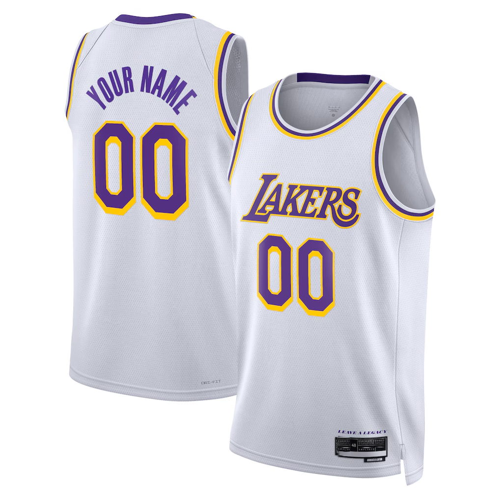 tocy Custom LA.Lakers White Swingman Stitched Jerseys - Association Edition