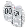 tocy Custom LA.Rams Arctic Camo Salute to Service Hoodies Limited Game Any Name & Numbers Stitched Jerseys
