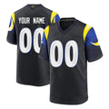 tocy Custom LA.Rams Black Midnight Rivalries Collection Home Game Any Name & Numbers Stitched Jerseys