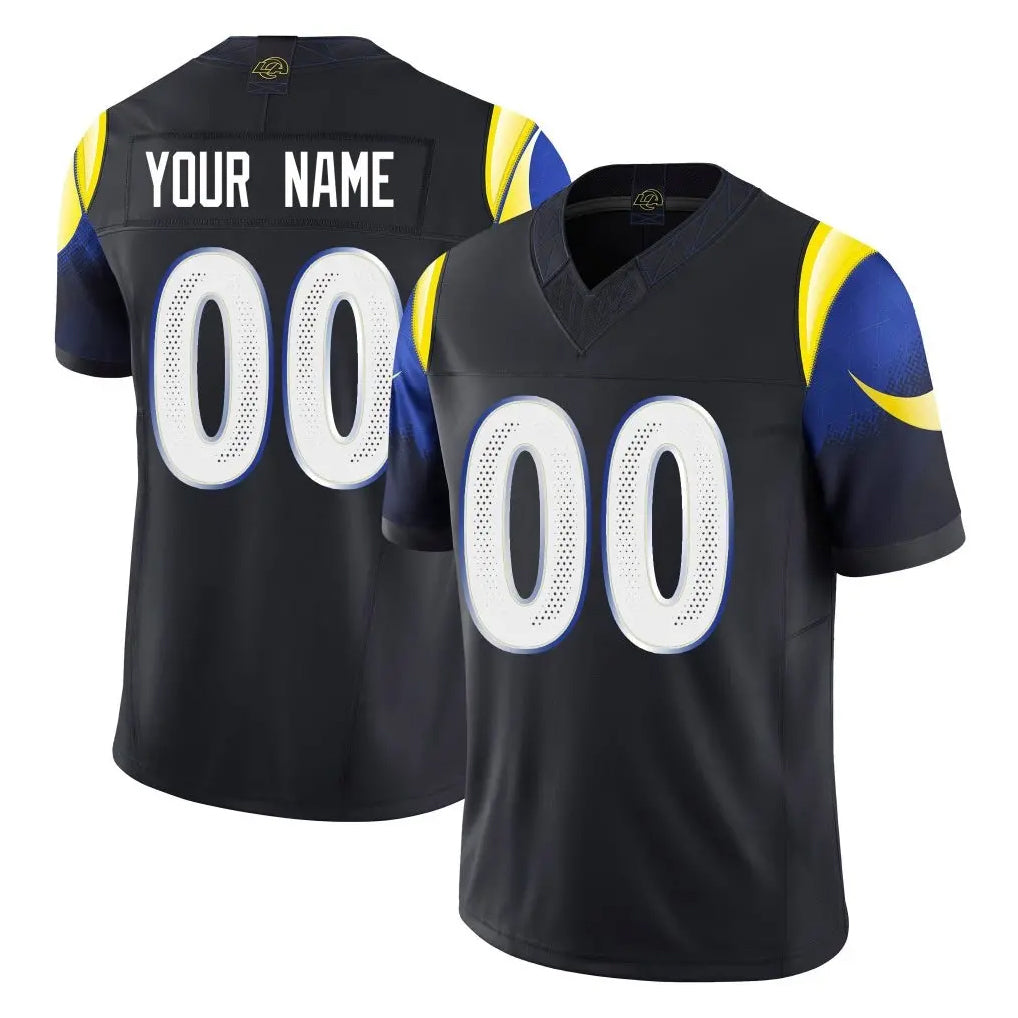 tocy Custom LA.Rams Black Midnight Rivalries Collection Limited Home Game Any Name & Numbers Stitched Jerseys