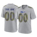 tocy Custom LA.Rams Gray Atmosphere Fashion Home Game Any Name & Numbers Stitched Jerseys