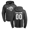 tocy Custom LA.Rams Gray Pullover Hoodie Limited Game Any Name & Numbers Stitched Jerseys