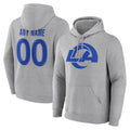 tocy Custom LA.Rams Light Gray Pullover Hoodie Limited Game Any Name & Numbers Stitched Jerseys