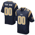 tocy Custom LA.Rams Navy Home Game Any Name & Numbers Stitched Jerseys