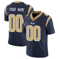 tocy Custom LA.Rams Navy Limited Vapor Untouchable Home Game Any Name & Numbers Stitched Jerseys