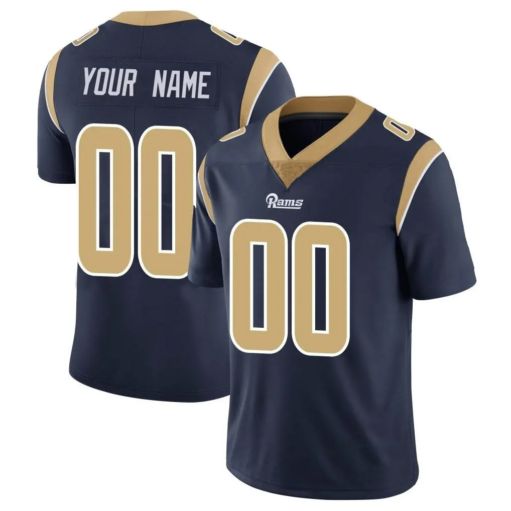 tocy Custom LA.Rams Navy Limited Vapor Untouchable Home Game Any Name & Numbers Stitched Jerseys