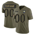 tocy Custom LA.Rams Olive 2025 Salute To Service Limited Game Any Name & Numbers Stitched Jerseys